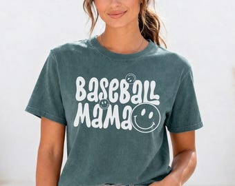 Baseball Mama Comfort Colors Tee, Game Day Sports Mom Shirt