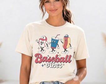 Baseball Vibes Comfort Colors Tee | Game Day Shirt | Ballpark Outfit