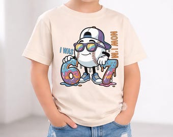 Baseball Birthday Shirt, I Was 6 Now I’m 7, Boys 7th Birthday Outfit
