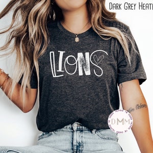Lions Shirt, Lions School Shirt, Lions Teacher Shirt, Lion School Spirit Shirt, Lion Mom Shirt, Lion Football Sports Team Shirt, Graphic Tee