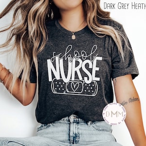 School Nurse Shirt Nurse TShirt School Shirts For Nurse Cute School Nurse Shirt Unisex Graphic Tees Women Trendy School Nurse V Neck Shirt
