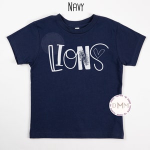 Lions Kid Shirt, Sports Kid Shirt, Trendy Kid Shirt, Lions School Shirt For Kids, Shirts For Toddlers School Spirit Kid Tee Lions School Tee