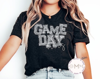 Game Day Vibes Shirt, Sports Mom Shirt Football Game Day Shirt Baseball Bella Canvas Unisex Graphic Tee Women Basketball Tee Soccer Game Tee