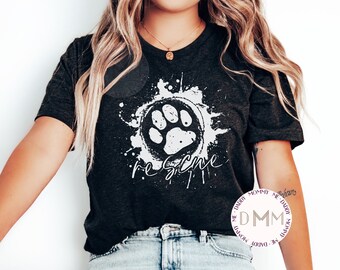 Rescue Paw Print Shirt - Dog Lover Tee