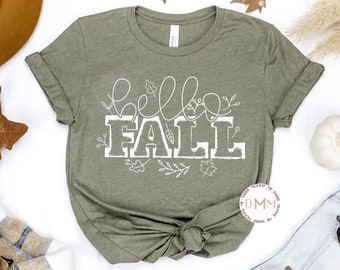 Hello Fall Shirt, Cute Fall Shirt, Fall Shirts For Women, Unisex Graphic Tee, Fall T Shirt, Hello Fall Tee, Shirts For Fall, Autumn Shirt