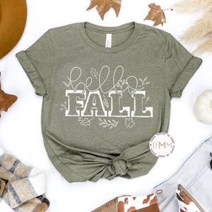 Hello Fall Shirt, Cute Fall Shirt, Fall Shirts For Women, Unisex Graphic Tee, Fall T Shirt, Hello Fall Tee, Shirts For Fall, Autumn Shirt