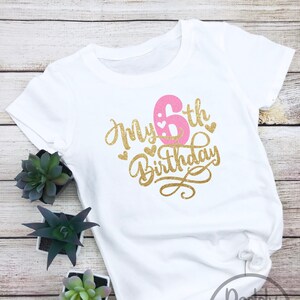 6th birthday girl shirt sale