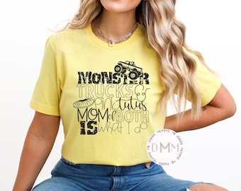 Monster Trucks & Pink Tutus Mom Shirt, Gift For Her