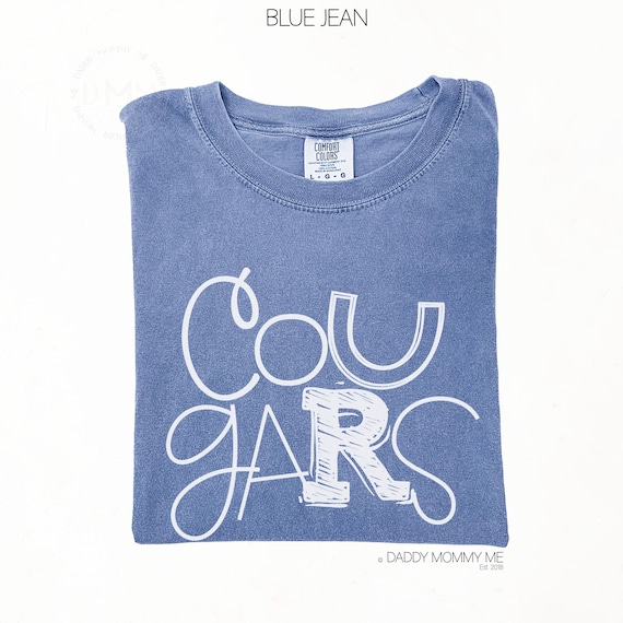 Comfort Colors Cougars Shirt, Cougars School Spirit Shirt, Cougars Mom Shirt, Cougars Teacher Shirt, Cougars Mascot Shirt, Cougars Football