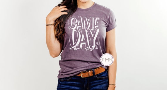 Game Day Baby Shirt Football Game Day Shirt Baseball Game Shirt Football Shirt Women Unisex Graphic Tees Football Mom Shirt Sports Mom Shirt