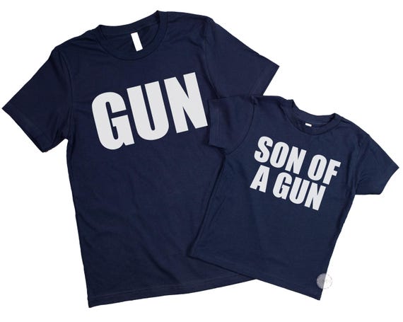 Dad and Son Matching Shirts, Gun Son of a Gun Shirt Set, Funny Dad Shirt, Father Son Matching Outfit, Family Matching Shirts