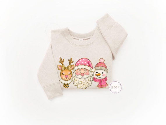 Christmas Kid Sweatshirt - Santa Sweatshirt, Christmas Toddler Shirt, Santa Onesie® Christmas Long Sleeve Shirt Kid Reindeer Snowman Shirt