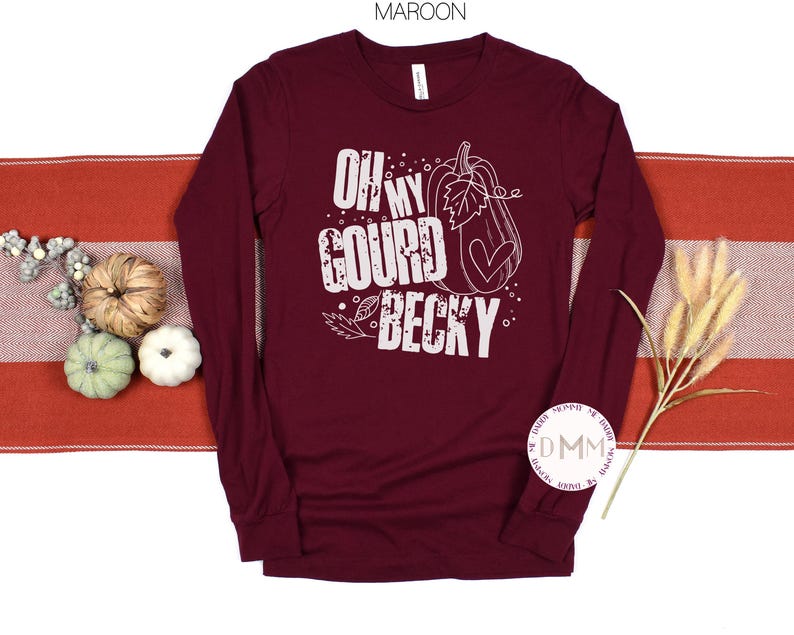 Funny 'Oh My Gourd Becky' Fall Long Sleeve Tee bild 1