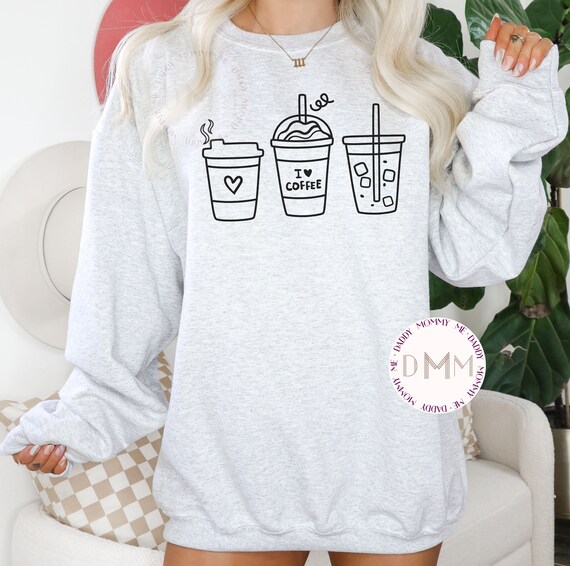 Cute Coffee Sweatshirt Coffee Lover Sweatshirt Coffee Sweater Trendy Fall Sweatshirt Winter Sweater Caffeine Coffee Addict Coffee Lover Gift