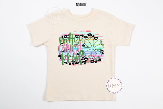 Pretty & Pinch Proof Shirt Kid Funny St Patricks Shirt Kid St Pattys Day Kid St Patricks Toddler Girl Tee Trendy Shirt Kid Graphic Tee Funny