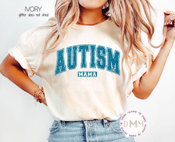 Comfort Colors Autism Mama Shirt Glitter Design, Autism Awareness Shirt, Autism Shirt, Neurodiversity Shirt, Autism Mom, Autism Month Shirt