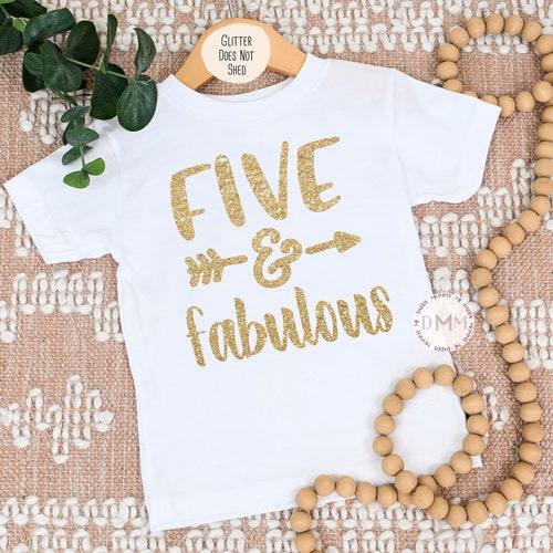 Girl's Birthday Shirt Birthday Outfit Five 5th 5 Etsy