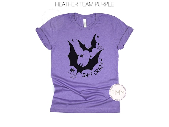 Funny Halloween Shirt Bat Sh*t Crazy Shirt Funny Halloween TShirt Trendy Halloween Season Tee Sarcastic Halloween Graphic Tee Humor Shirt