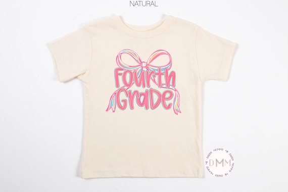 Fourth Grade Shirt, First Day Of School Shirt, Fourth Grade Bow Shirt, Back To School Shirt, Fourth Grade Shirt Girl, 4th Grade Bow Shirt