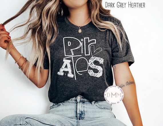 Pirates Shirt, Pirates School Shirt, Pirates Football Shirt, Pirates Teacher Shirt Graphic Tees Women Pirates Mom Shirt Pirates Spirit Shirt