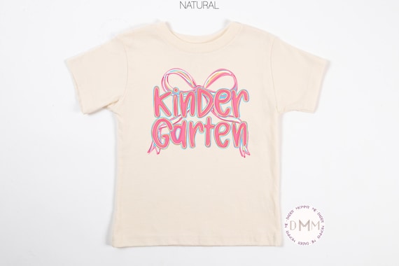 Kindergarten Shirt, First Day Of School Shirt, Kindergarten Bow Shirt, Back To School Shirt, Kinder Shirt Girl Kinder Bow Shirt Toddler Girl