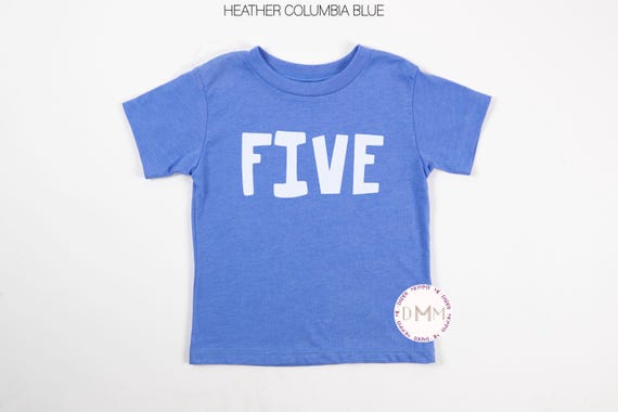 Five Birthday Shirt, 5th Birthday Shirt Toddler, 5 Birthday Shirt, Toddler Birthday Shirt, Birthday Shirts for Toddlers, Kid Birthday Shirt