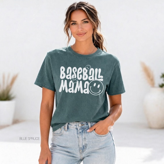 Baseball Mama Comfort Colors Tee, Game Day Sports Mom Shirt