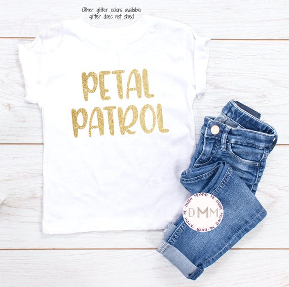 Wedding Party Shirt, Petal Patrol Shirt, Flower Girl Gift, Petal Patrol Glitter, Flower Girl Shirt, Wedding Rehearsal Shirt Bridal Party Tee