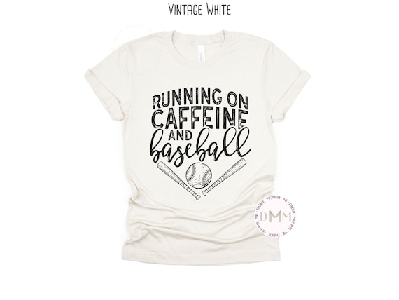 Running On Caffeine And Baseball Shirt, Baseball Mom Shirt Trendy Baseball Mom Shirt Baseball Mama Shirt Baseball Mom Gift Baseball Game Day