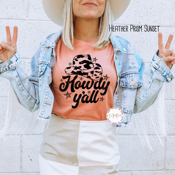 Howdy Yall Shirt, Country Shirts For Women, Cowgirl Shirt, Rodeo, Cowboy, Western Shirt, Country Music, Southern Shirt, Leopard Cowgirl