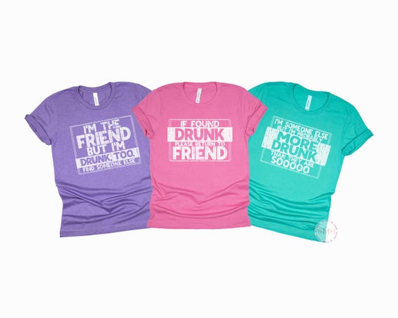 Funny Girls Trip Shirt: If Found Drunk, Matching Group Tee