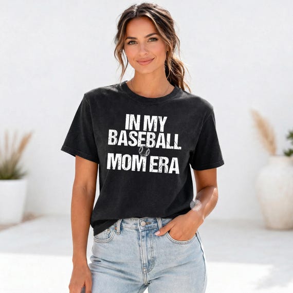 Baseball Mom Era Shirt, Comfort Colors Game Day Tee, Vintage Sports Mom T-Shirt