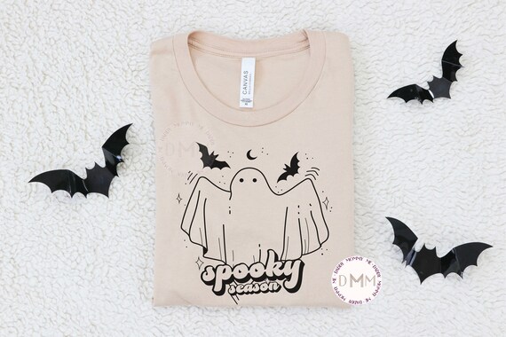 Spooky Season Shirt Cute Halloween Shirt Ghost Shirt Bella Canvas Unisex Graphic Tee Halloween Ghost Shirt Spooky Ghost Shirt Trendy Ghost