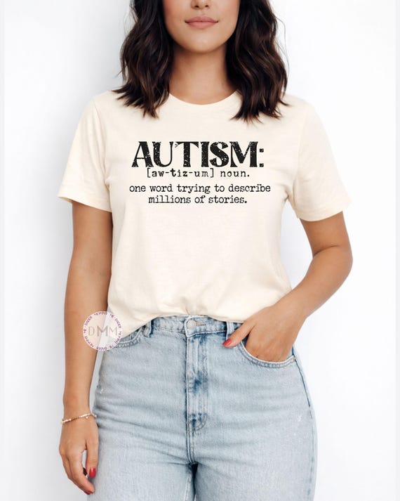 Autism Definition Shirt: One Word Millions of Stories | Neurodiversity T-Shirt | Inclusive Graphic Tee