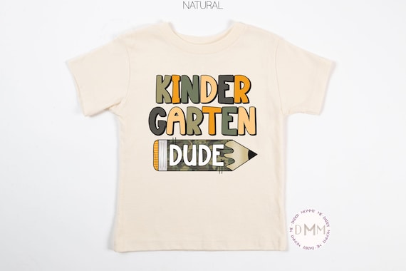 Kindergarten Dude Shirt, Kindergarten Shirt, Kindergarten Camo Pencil Toddler Back To School Kindergarten Shirt, First Day Kindergarten Boy