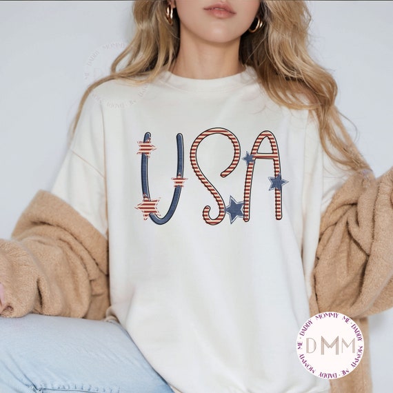 Comfort Colors Shirt USA Shirt 4th of July Shirt America Retro Tee Fourth of July Graphic Tee Independence Day Patriotic Shirt Trendy USA