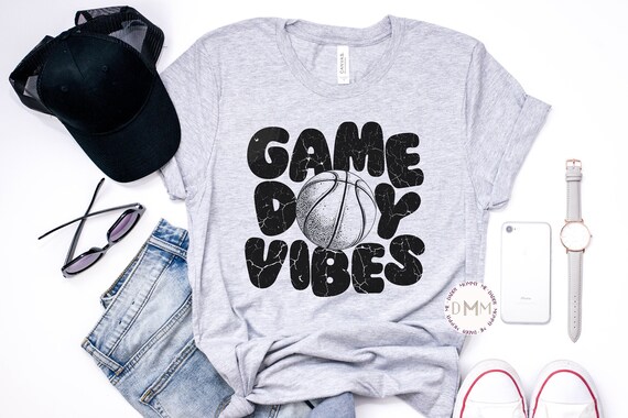 Basketball Game Day Vibes Shirt Basketball Mom Shirt Basketball Sports Shirt Trendy Basketball Shirt Graphic Tee Basketball Tee Women TShirt