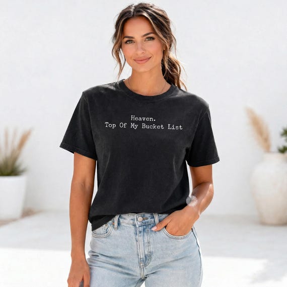 Heaven Top Bucket List Shirt, Comfort Colors Christian Tee, Religious Faith Apparel