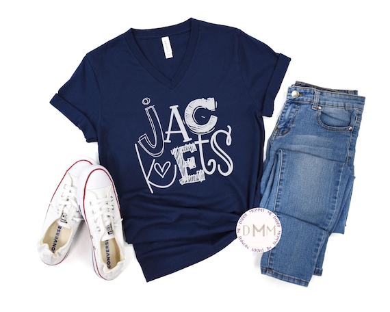 Jackets V Neck Shirt, Jackets School Shirt, Jackets Teacher Shirt Jackets School Spirit Shirt Jackets Mom Shirt Jackets Mascot VNeck Shirt