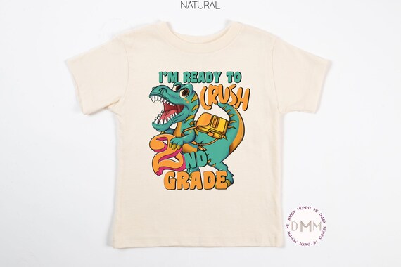 I'm Ready To Crush 2nd Grade Shirt, 2nd Grade Dinosaur Shirt, Second Grade Shirt Back To School Shirt First Day of School Shirt Boy Dinosaur