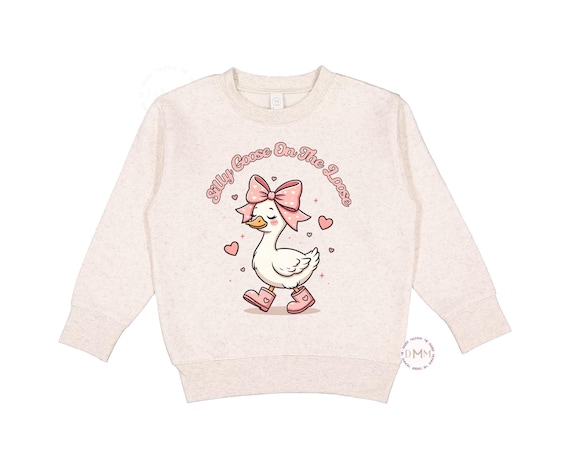 Silly Goose On The Loose Sweatshirt - Valentine's Day Sweatshirt, Toddler Sweatshirt