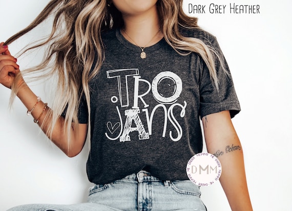 Trojans Shirt Trojans School Shirt Trojan Teacher Shirt Trojan School Spirit Trojan Mom Shirt Trojan Football Sports School Team Graphic Tee