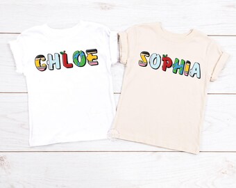 Personalized School Name Shirt for Kids, Custom Name Pencil Tee, Custom Boy or Girl School Shirt, Back to School Student Tee