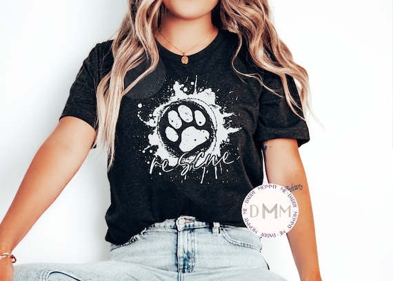 Rescue Pet Shirt Paw Print Shirt Pet Rescue Shirt Adopt Pet Shirt Dog Foster Dog Mom Shirt Dog Lover Shirt Pet Rescue Tee Unisex Graphic Tee
