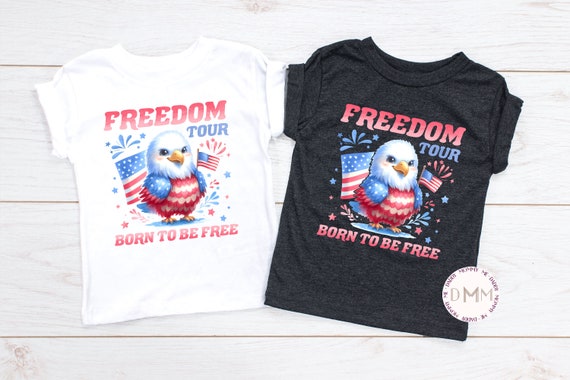 Freedom Tour Born To Be Free 4th Of July Shirt Kid Independence Day Shirt July 4th Shirt Toddler Trendy Kid Shirt 4th Of July Graphic Tee