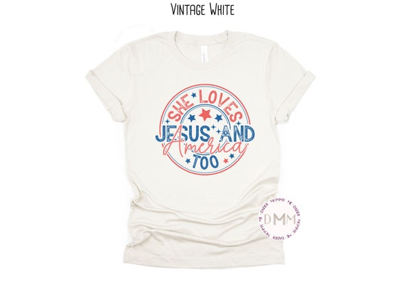 She Loves Jesus And America Too Shirt Trendy 4th Of July Shirt Patriotic Shirt July 4th Graphic Tee Unisex America Shirt Fourth Of July Tee