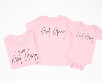 Mommy Daughter Girl Gang Matching Shirts, Mama Toddler Outfit, Baby Bodysuit