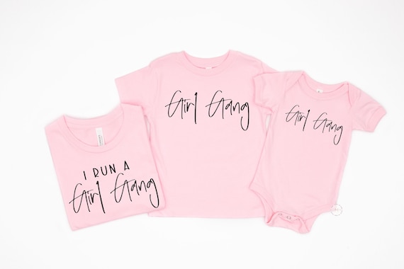 Mommy Daughter Girl Gang Matching Shirts, Mama Toddler Outfit, Baby Bodysuit