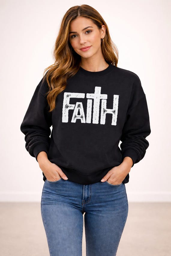 FAITH Christian Sweatshirt – Inspirational Religious Crewneck