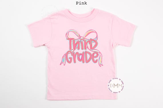 Third Grade Shirt, First Day Of School Shirt, Third Grade Bow Shirt, Back To School Shirt, Third Grade Shirt Girl, 3rd Grade Bow Shirt Girl
